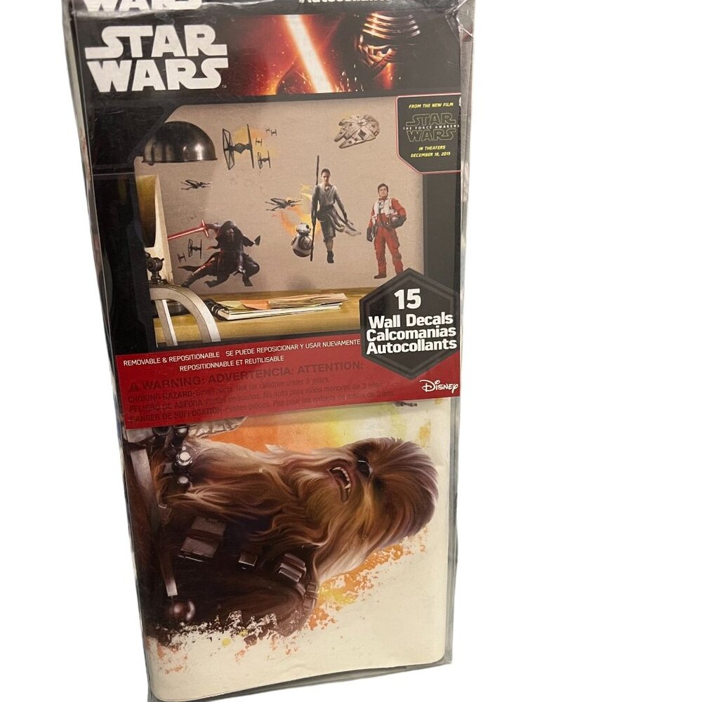 Star Wars Themed Peel & Stick Wall Decals Set Of 15 Reusable & Removable Featuri